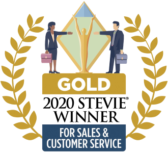 2020 Stevie award in Gold for Sales and customer service