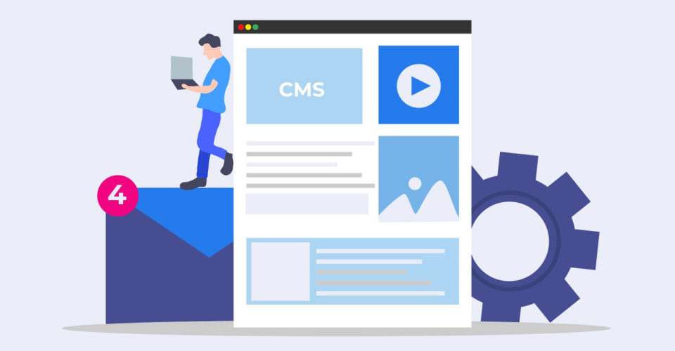illustration of a CMS platform like WordPress