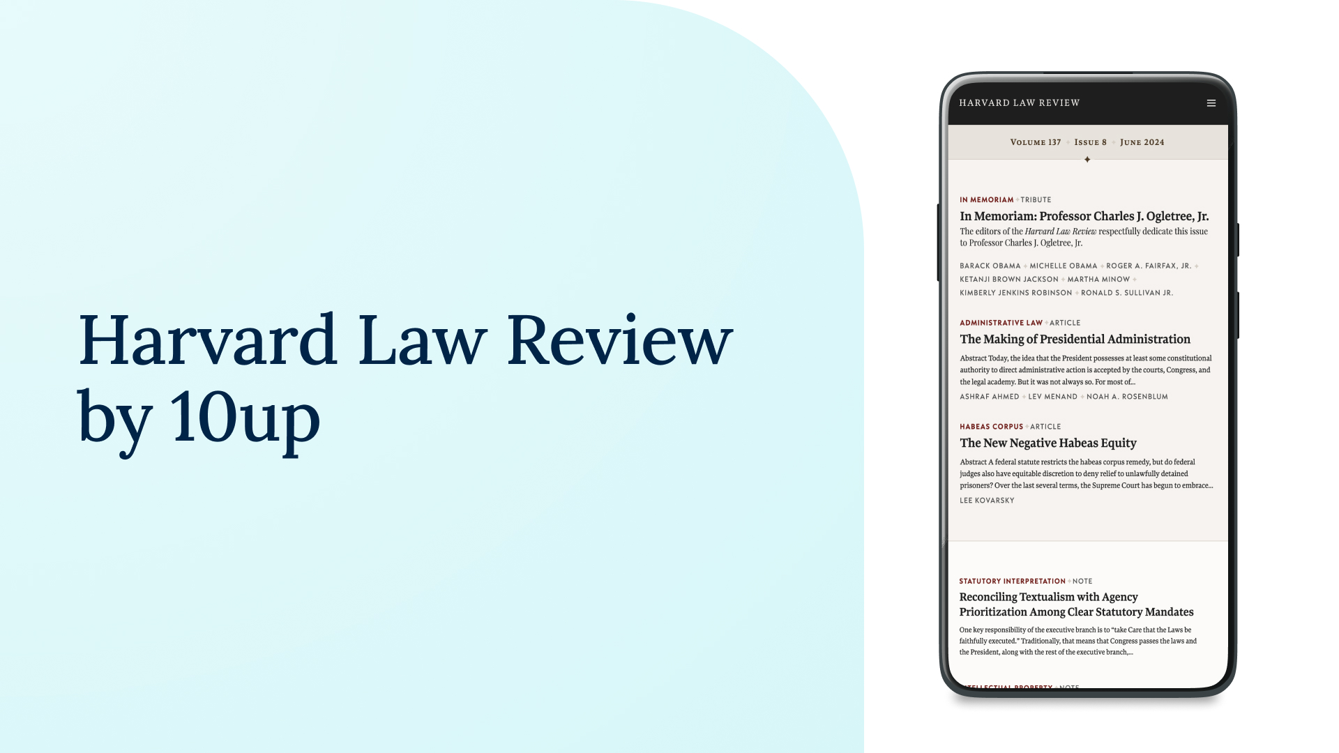 Harvard Law Review by 10up